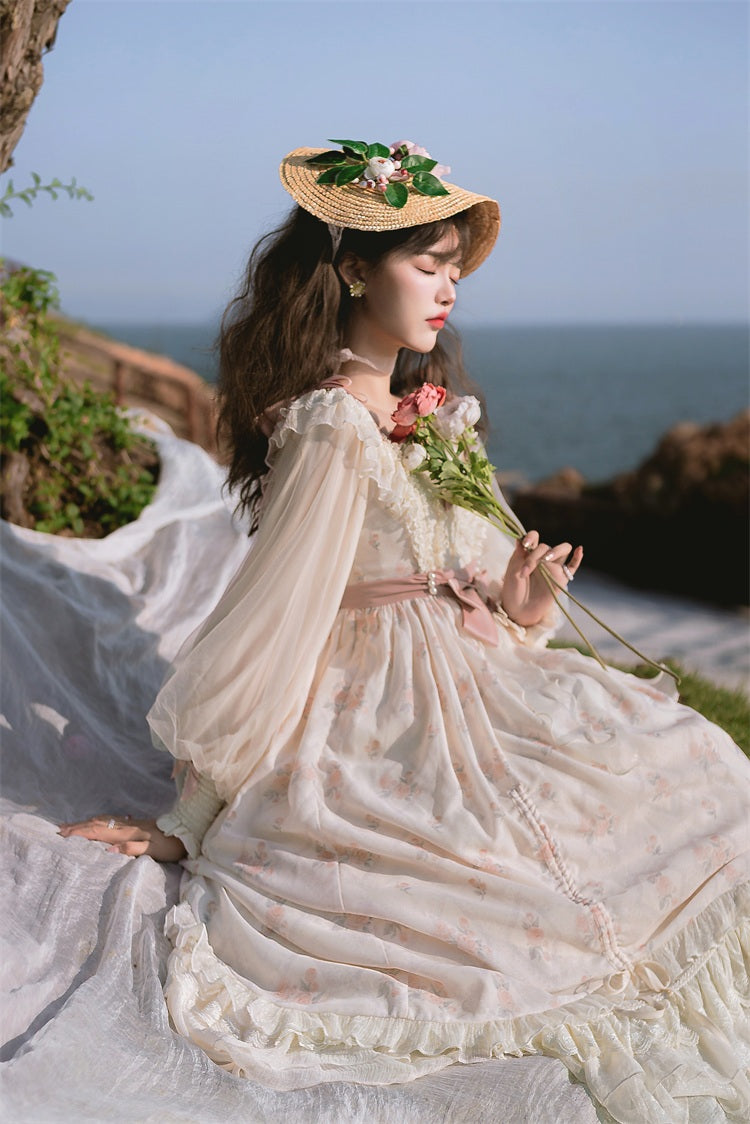 Time Stationery - Elegant Lolita Long Sleeve OP Dress - image 10