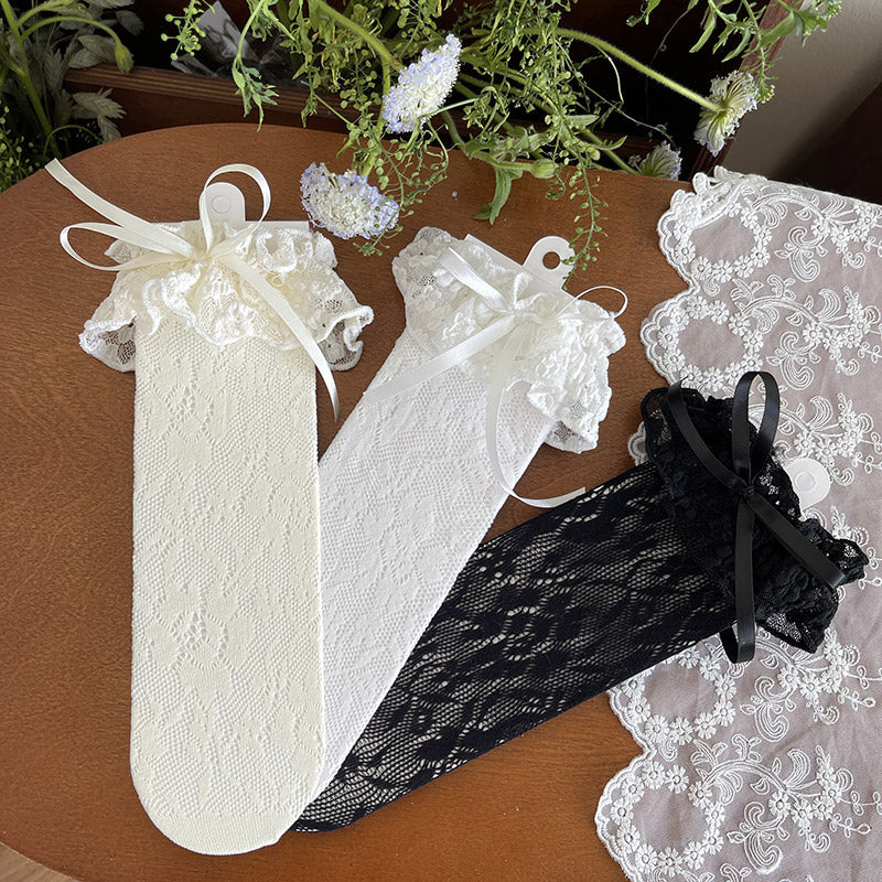 French-Style Lolita Mid-Calf Lace Socks - image 9