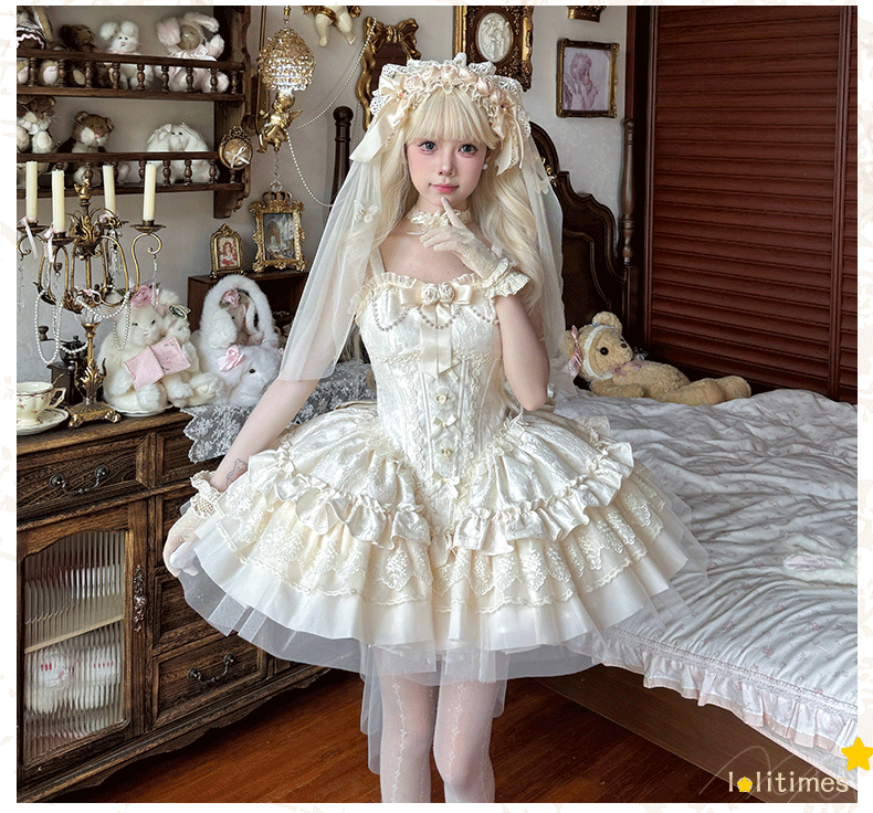 Fleeting Dreams - Ballet Sweet Lolita Mini JSK and Choker and Accessories - image 12