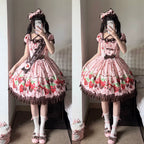 Strawberry Chocolate Lovers Sweet Lolita Embroidered Dress - image 31