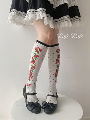 Autumn Sweet Lolita Cotton Thigh-high Socks - image 31