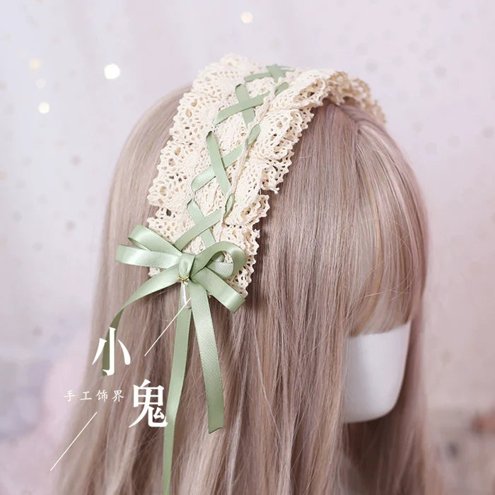 Japanese Style Sweet Lolita Lace Headband Multicolors - image 10