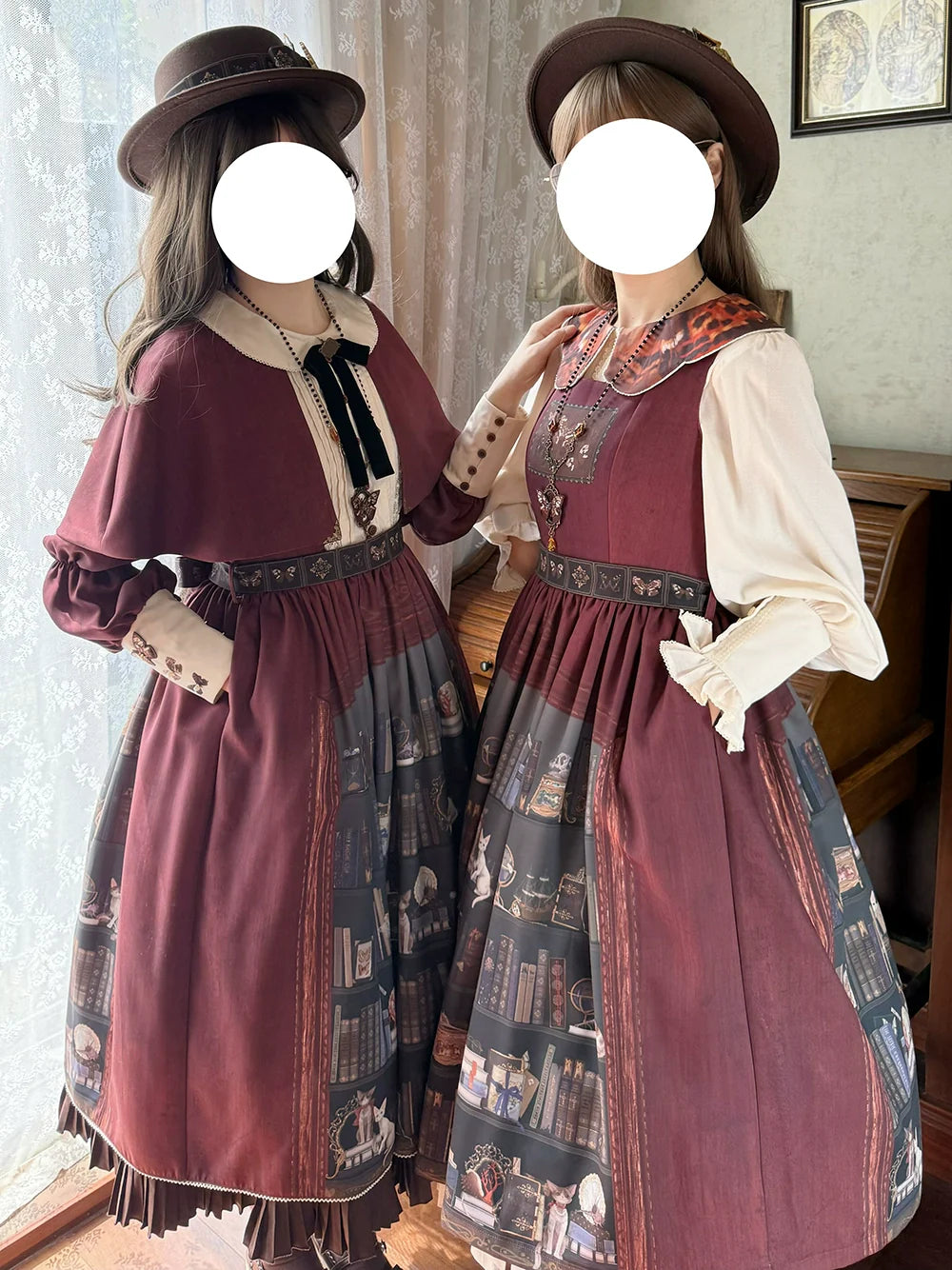German Bookshelf - Classic Lolita OP Dress & Detachble Cape - image 47