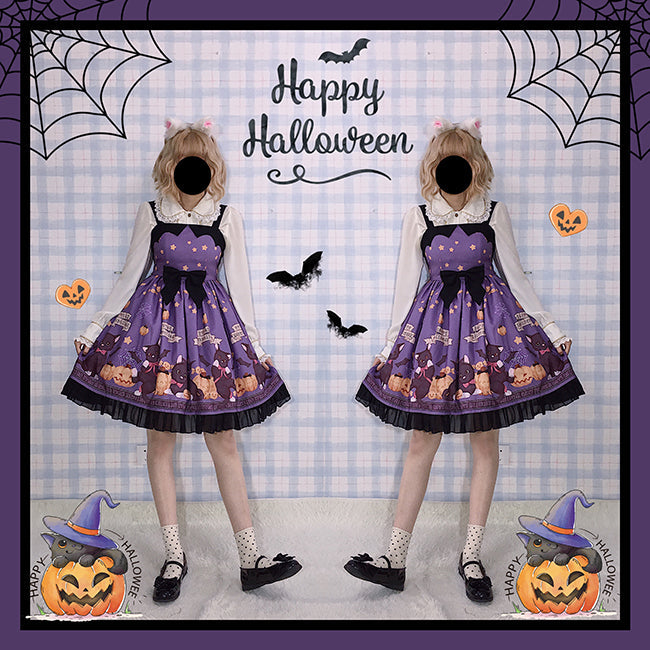 Vampire Cat - Normal Waist Lolita Halloween JSK Dress - image 8