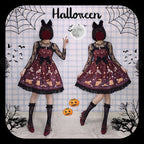 Vampire Cat - Normal Waist Lolita Halloween JSK Dress - image 7