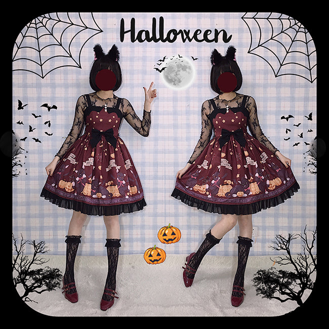 Vampire Cat - Normal Waist Lolita Halloween JSK Dress - image 7