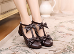 Mengjiang Kiri - Sweet Lolita Bow T-Strap Shoes - image 14