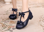 Mengjiang Kiri - Sweet Lolita Bow T-Strap Shoes - image 2
