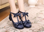 Mengjiang Kiri - Sweet Lolita Bow T-Strap Shoes - image 18