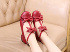 Mengjiang Kiri - Sweet Lolita Bow T-Strap Shoes - image 17