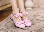 Mengjiang Kiri - Sweet Lolita Bow T-Strap Shoes - image 12