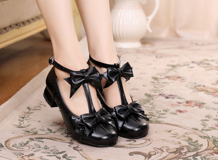 Mengjiang Kiri - Sweet Lolita Bow T-Strap Shoes - image 23