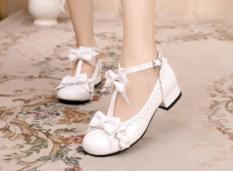 Mengjiang Kiri - Sweet Lolita Bow T-Strap Shoes - image 22