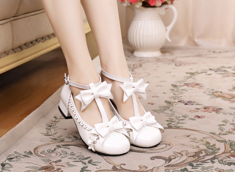 Mengjiang Kiri - Sweet Lolita Bow T-Strap Shoes - image 20