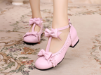 Mengjiang Kiri - Sweet Lolita Bow T-Strap Shoes - image 4