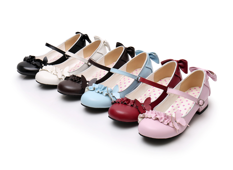 Stand Still and Don't Fly - Daily Sweet Lolita Round Toe Handmade Shoes - image 10
