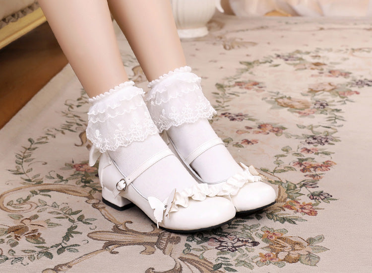 Stand Still and Don't Fly - Daily Sweet Lolita Round Toe Handmade Shoes - image 7
