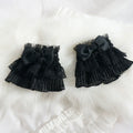 Gothic Lolita Cuffs Black Rose Lace Cross Stretch Handcuff - image 2