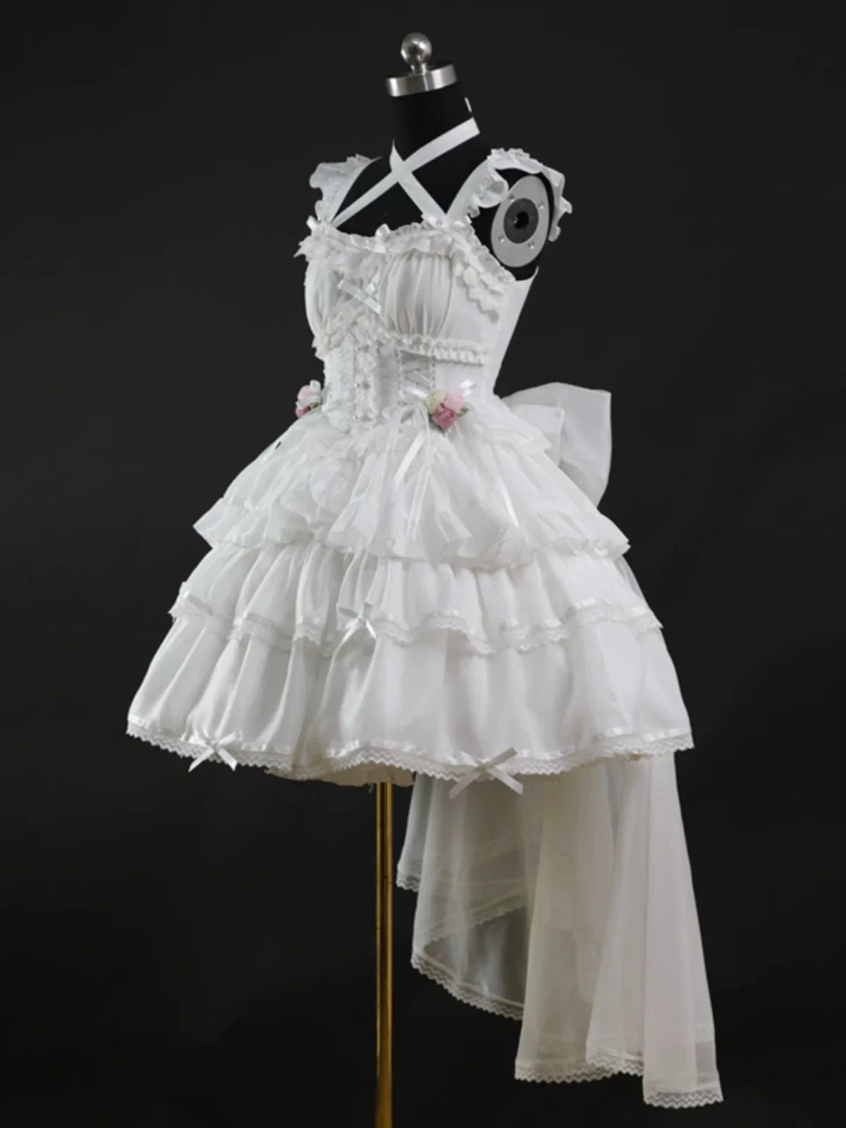 Ballet Maiden - Classic Lolita Four-tiered Hem JSK Dress with Rose Details - image 12