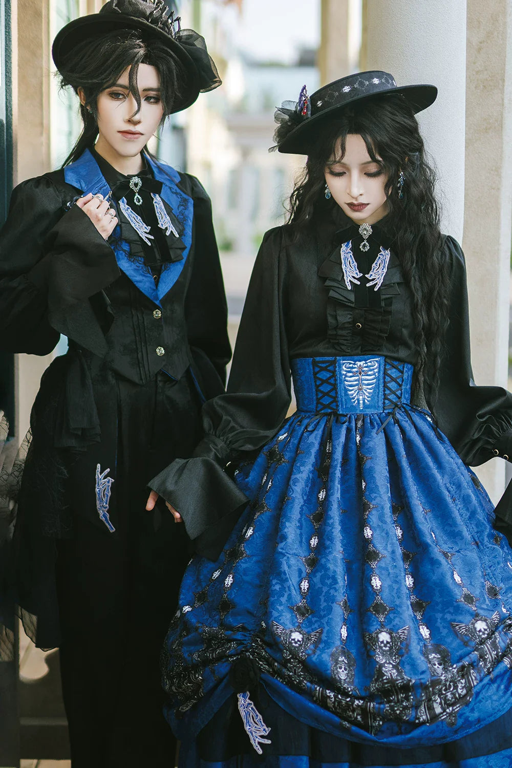 Moonnight Return - Ouji Lolita Stand Collar Shirt with Irregular Cuffs - image 13