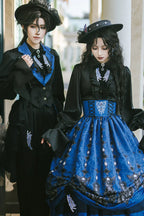 Moonnight Return - Ouji Lolita Stand Collar Shirt with Irregular Cuffs - image 13