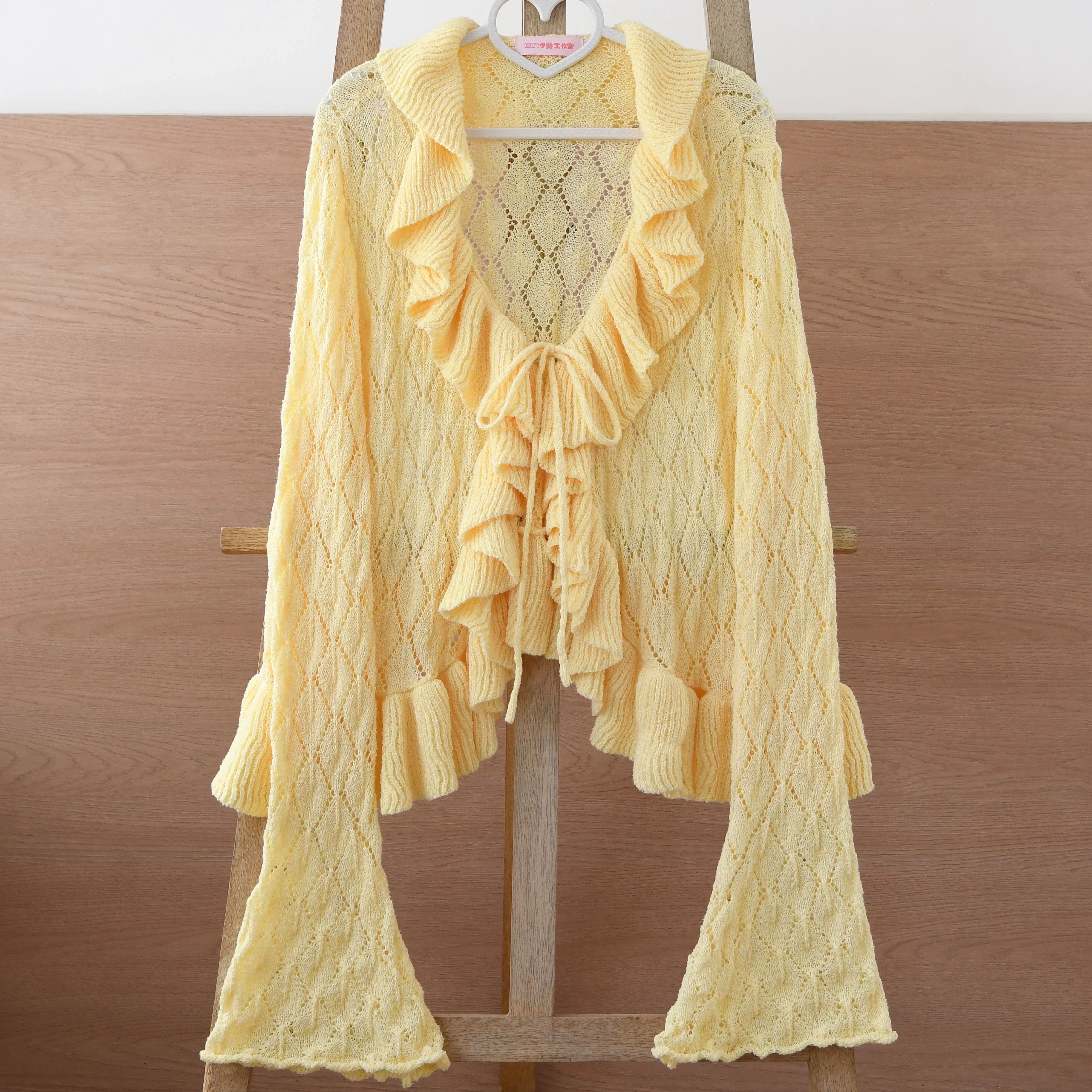 Sunset Bouquet - Elegant Lolita Cardigan, Flounce Hem - image 34