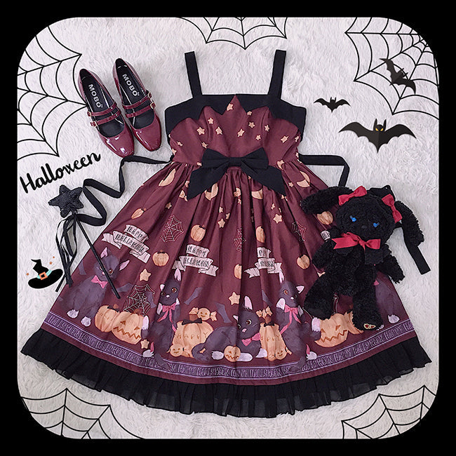 Vampire Cat - Normal Waist Lolita Halloween JSK Dress - image 1