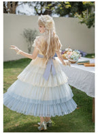 True Vow Embroidered Classic Lolita Dress with Layered Gradient Hem and Accessories - image 13