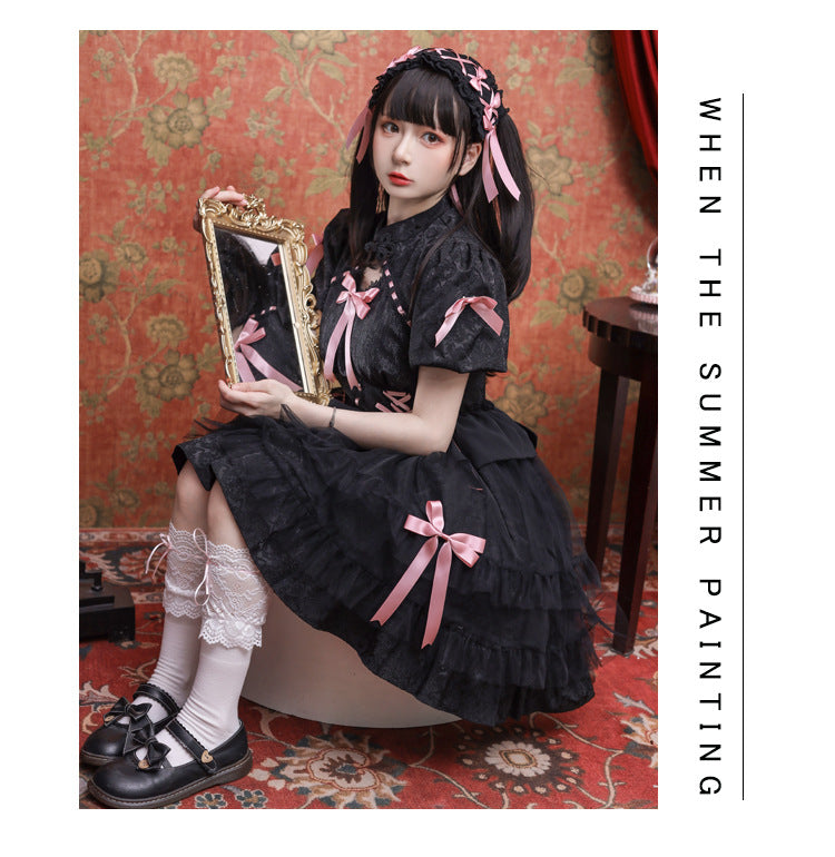 Kawaii Lolita OP Dress Short Sleeve - image 4