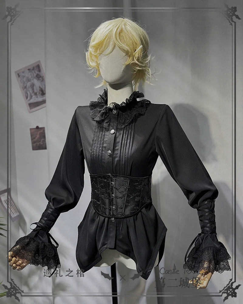 Coffin of Pilgrimage - Medieval European Ouji Lolita Shirt & Pants Suit - image 33