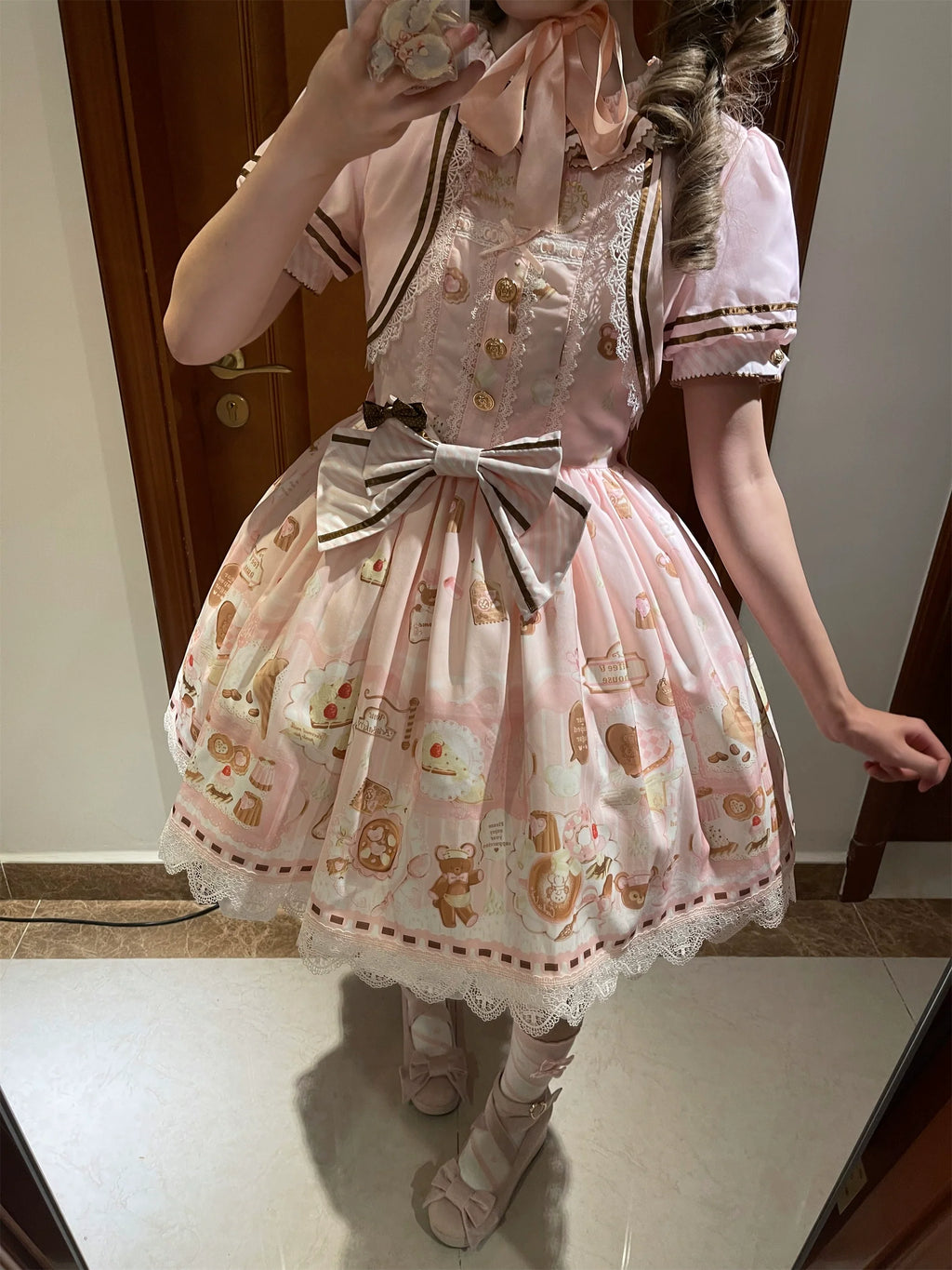 Dream Teahouse - Dessert Print Kawaii Lolita OP Dress Suit - image 21