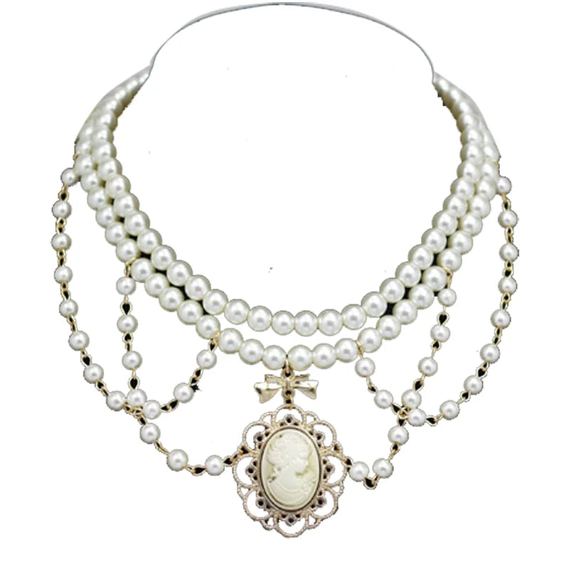 Manor Ball II - Retro Lolita Necklace Pearl Necklace - image 17