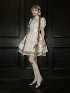 Ghost Orchid - Gothic Lolita OP Dress, Embroidered Cross - image 28