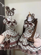 Plus Size Old-School Lolita Plaid JSK and OP Dress and Accessories - image 4
