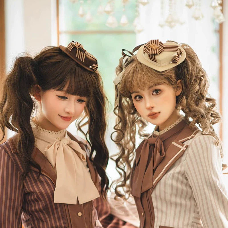 Classical Chocolate - Lolita Bowler Hats, BNT, Berets, Jabot and Brooches - image 4