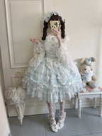 Satin Gift Box - Sweet Lolita JSK Dress, Bows and Layered Lace - image 5