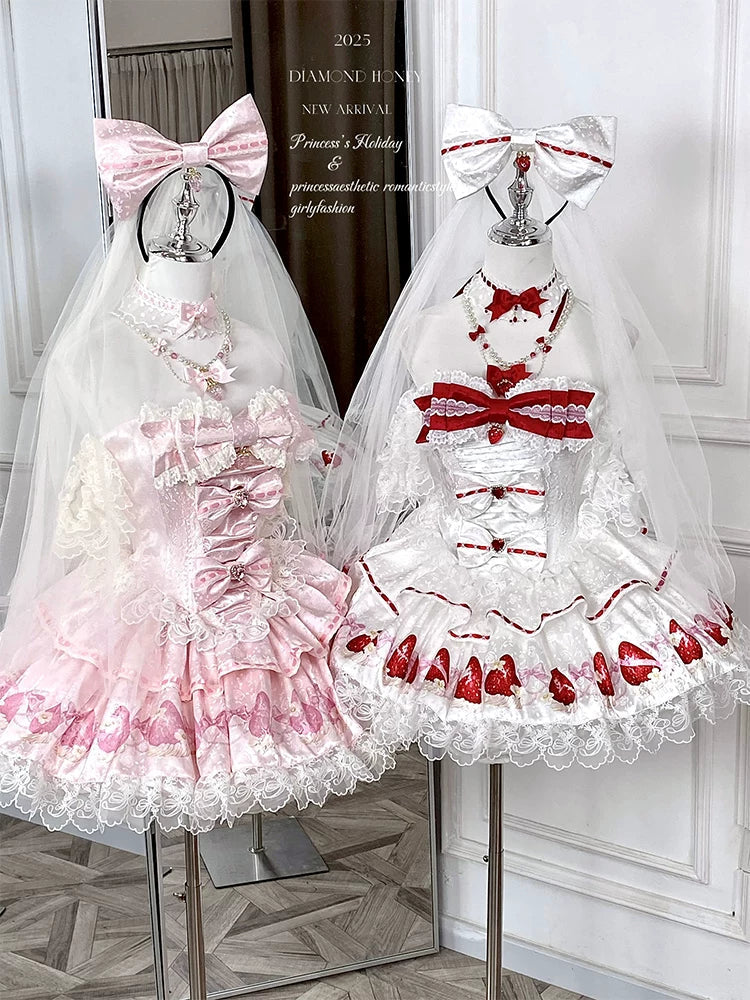 True Love Strawberry Princess White Sweet Lolita Ceremonial Dress - image 2