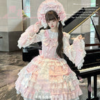 Sakura Love - Gorgeous Doll-like Lolita Dress Suit, Tiered Skirt - image 8