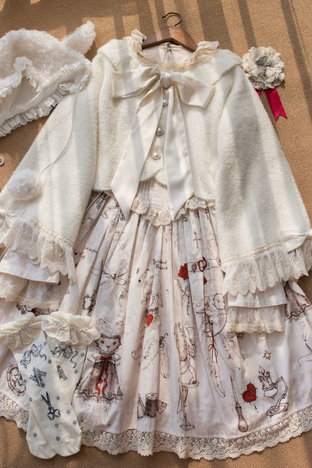 Qian's Letter - Sweet Lolita Winter Cardigan Sweater - image 15
