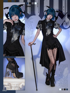 Floating Koi Land - Satin Classic Lolita Platform Shoes with Transparent Heel - image 14