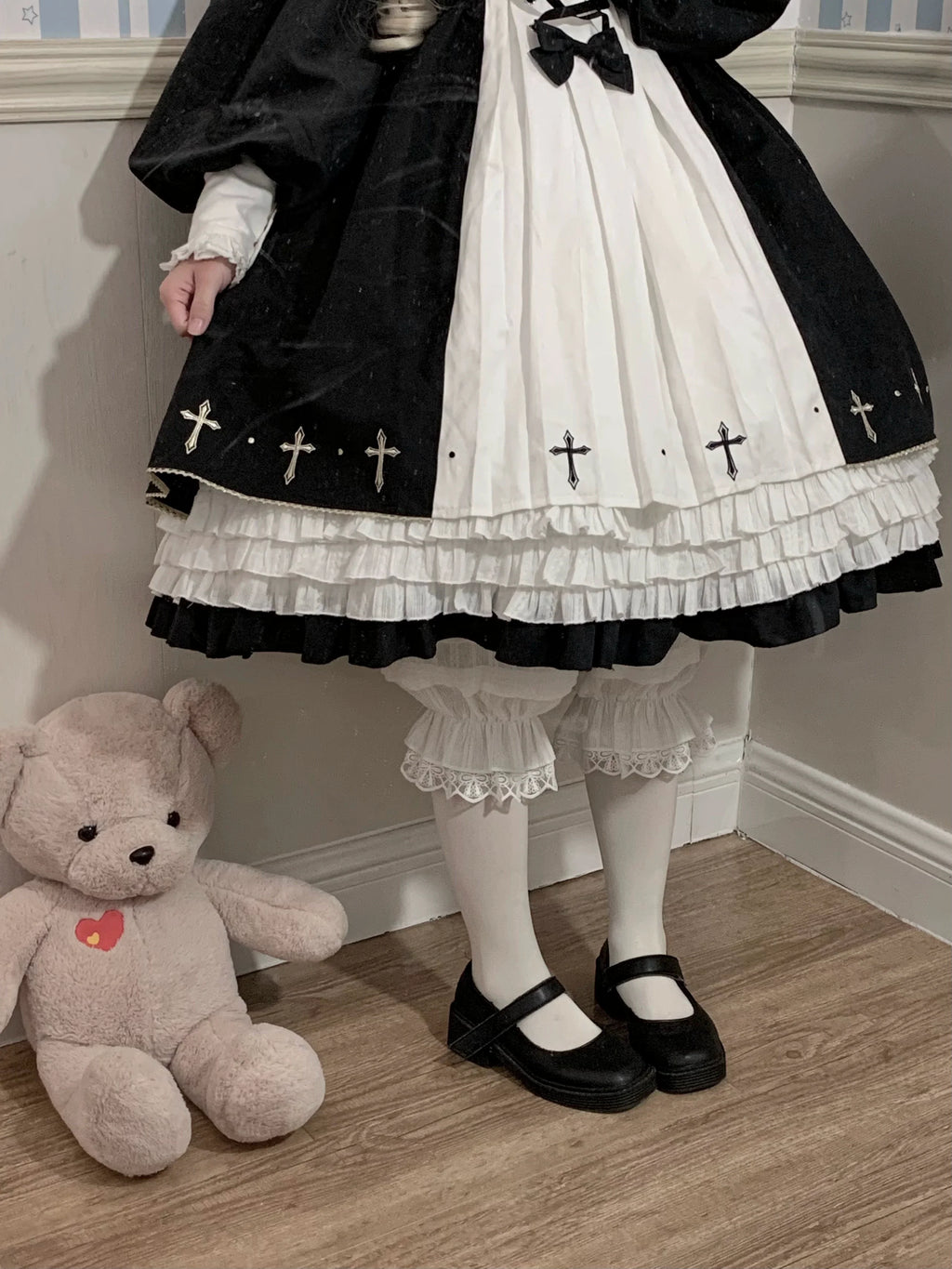 Sweet Lolita Jacquard Cotton Bloomers, Accordion Pleats - image 2