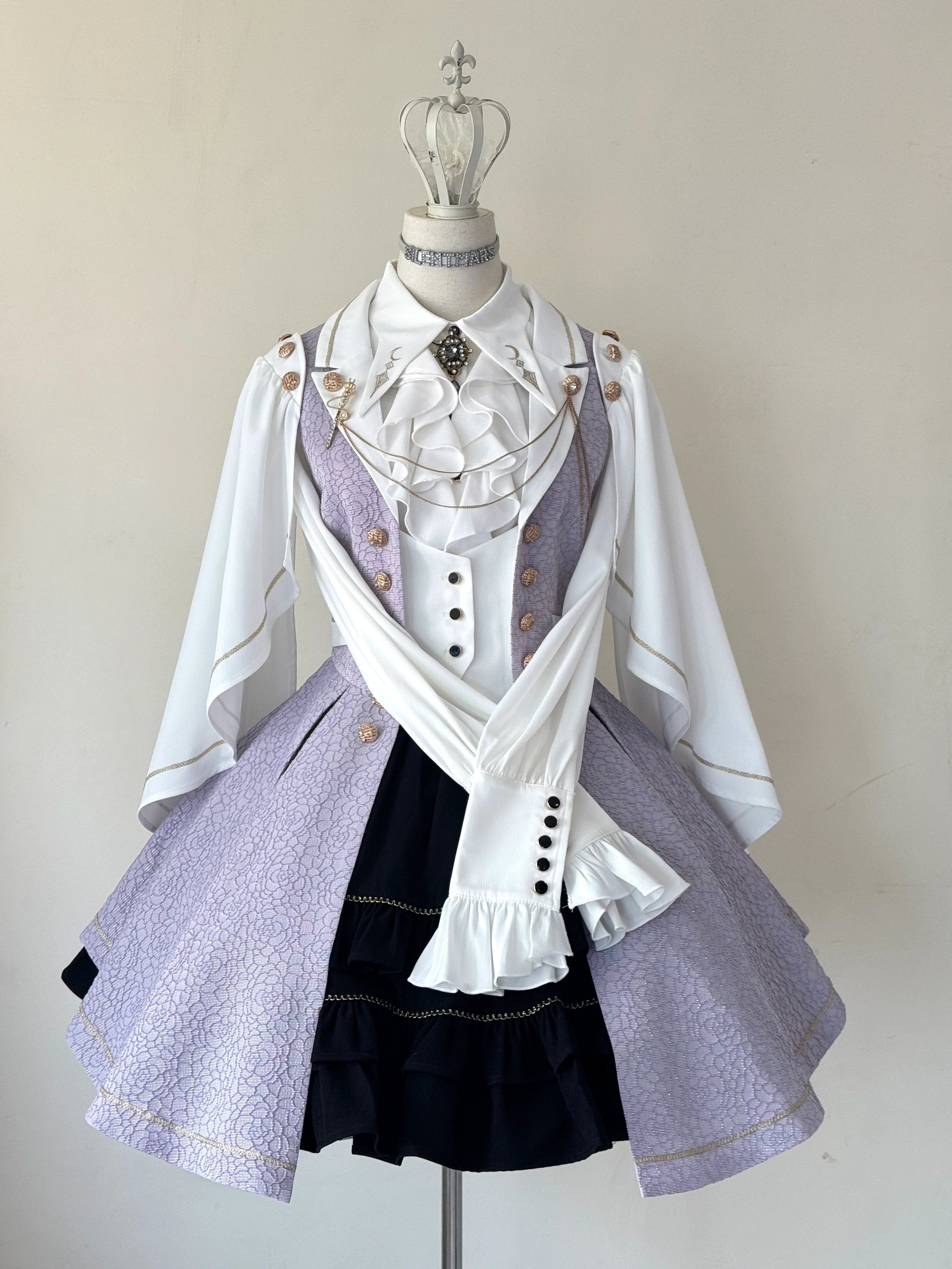 Fallen Moon Code - Retro Military Lolita Vest, Skirt and Pants Collection - image 20