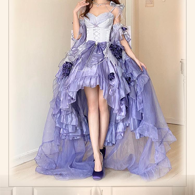 Swan Wonderland - Fairy Lolita JSK with High-Low Hem - image 17