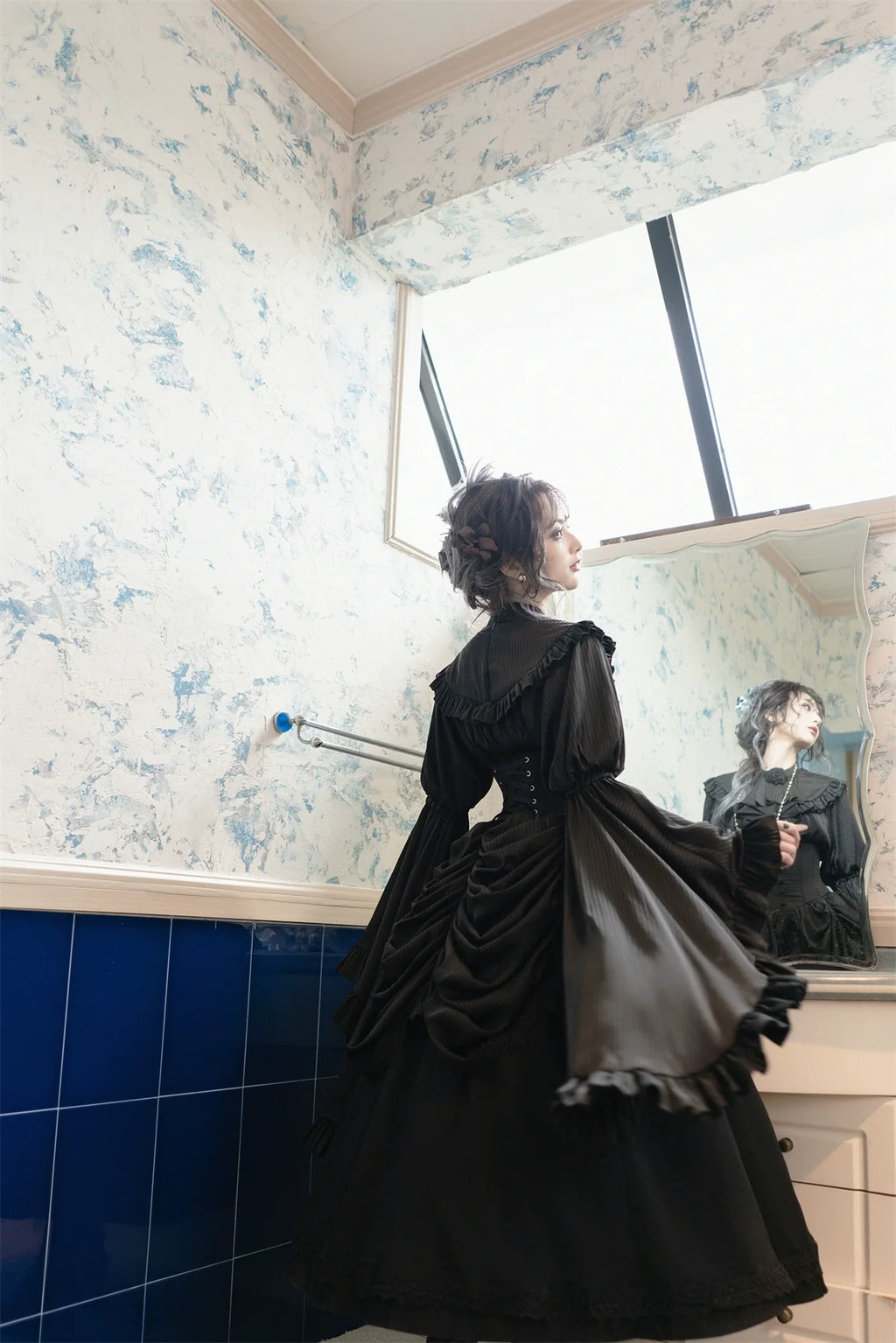 Dreaming Gothic Lolita Fishbone Long Skirt - image 14