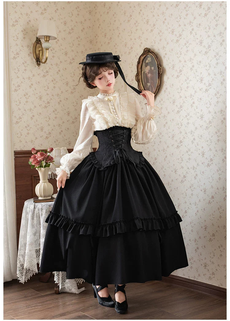 Blake - Boning Gothic Lolita Mermaid Skirt, Lifted-hem SK and Accessories - image 16