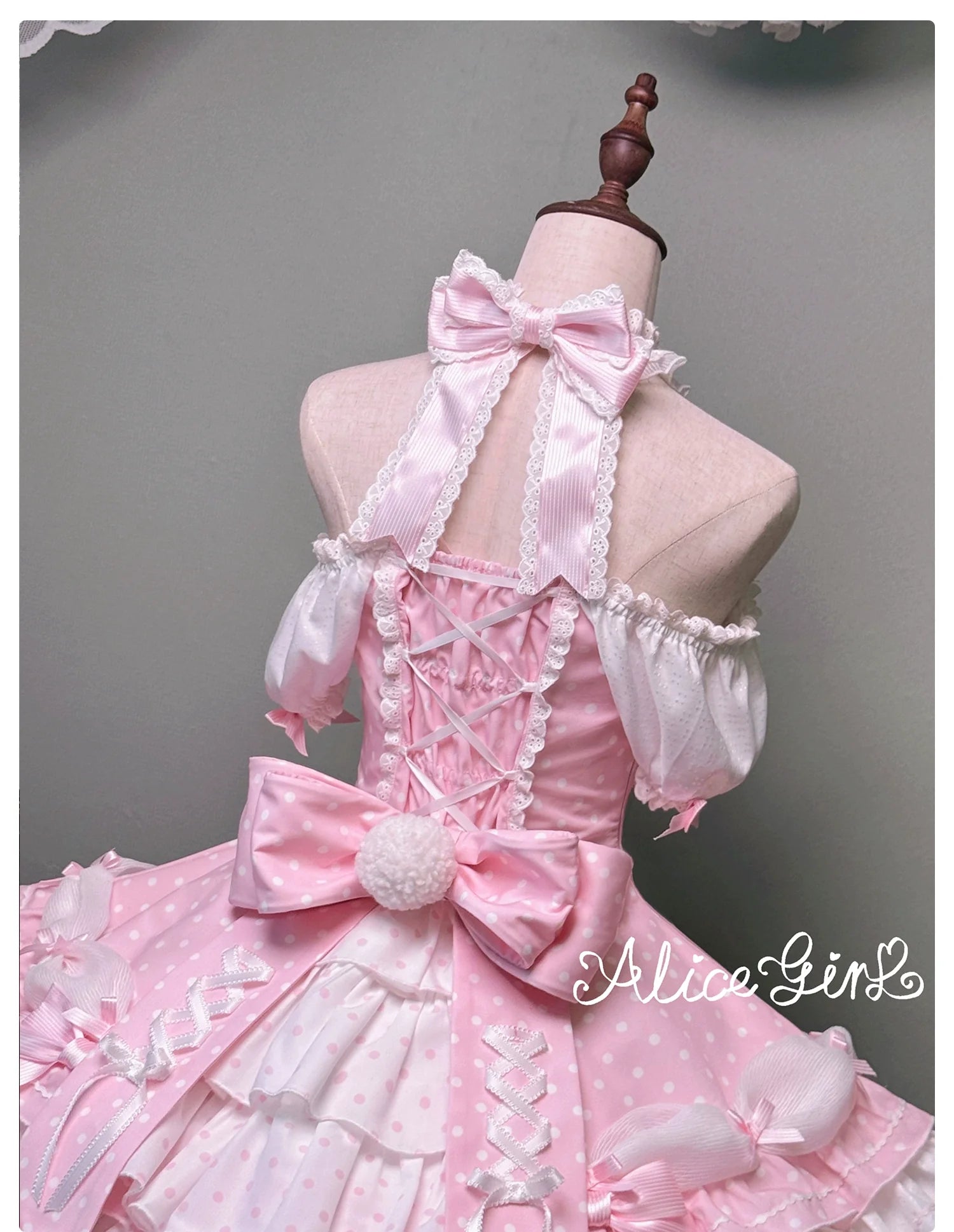Old School Lolita Halter Neck OP Dress, Polka Dot Accent - image 50