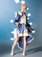 Dream Cloud - Ouji Lolita High-Low Tailcoat, Puffy Lantern Shorts - image 1
