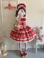 Strawberry Tale Sweet Lolita Strawberry Print JSK - image 8