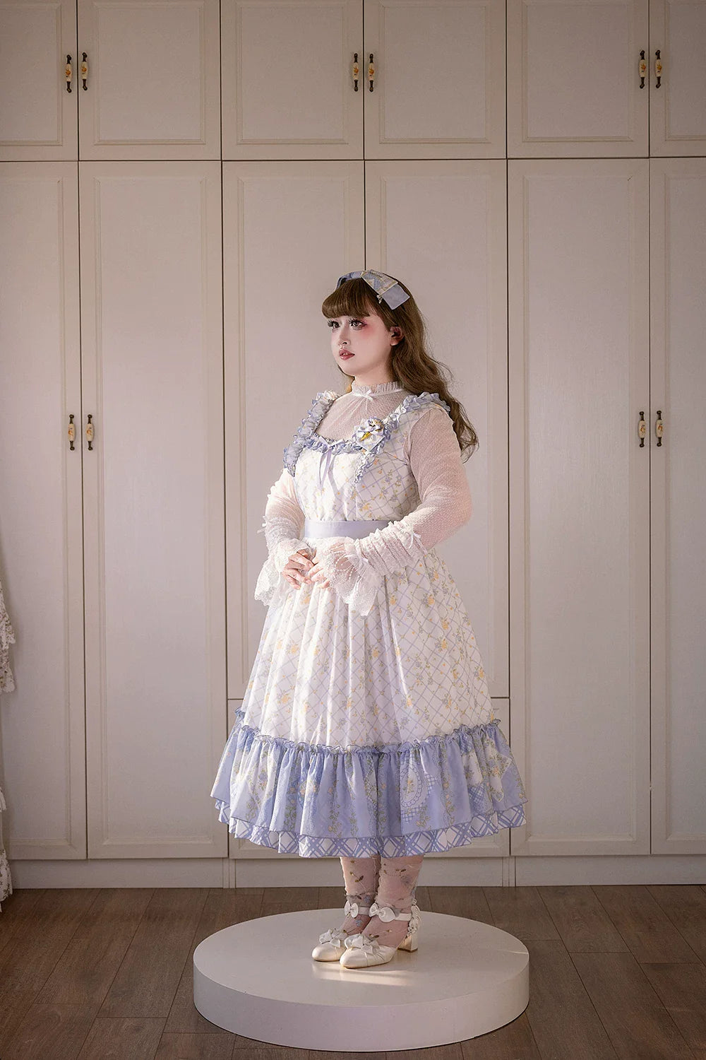 Patchwork Garden 2.0 - Classic Lolita Floral Print JSK Dress, Side Pockets - image 20