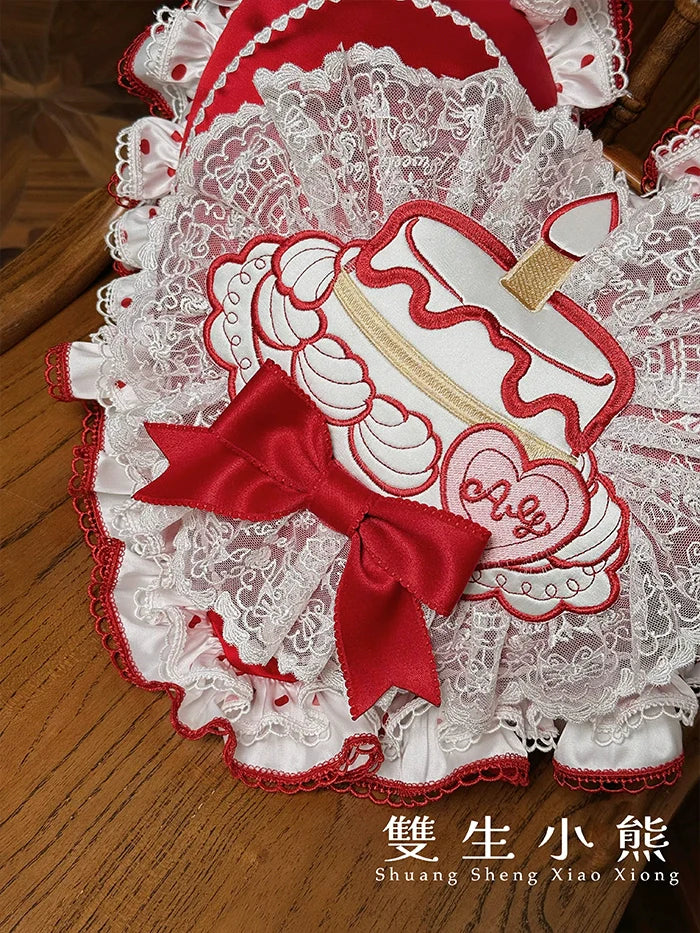 Bite The Cake - Sweet Lolita Accessories, Red & White Polka Dots - image 38